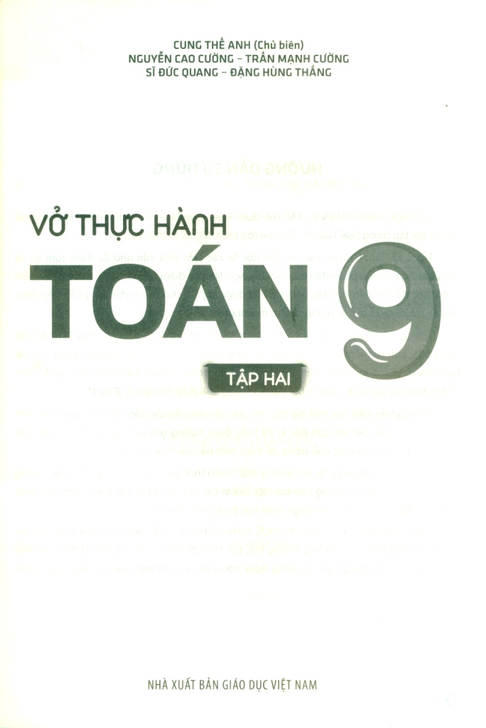 VỞ THỰC HÀNH TOÁN LỚP 9 - TẬP 2 (Kết nối tri thức với cuộc sống)